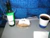 Superb gluten-free bun and a bottle of white wine on a Finnair flight from Helsinki to Warsaw. Any other airline doesn't offer this.