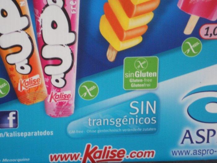 Löysin gluteeniton merkin jäätelömainoksesta, Oli tosi helppo valita mitä haluaa. Tämä siis Cran Canarialla Espanjassa, suomeenkin kaivattaisiin vastaavia!