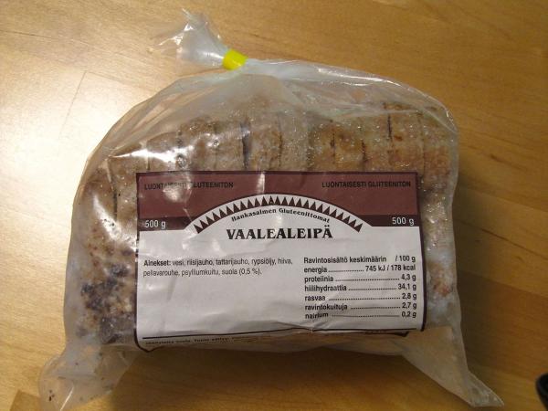 Saksalan leipomo Vaalealeipä, Hankasalmen gluteenittomat, 500g