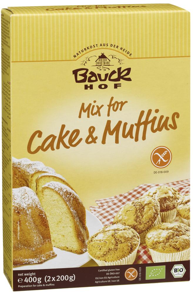 Bauck Hof Gluteeniton luomu kakku-muffinssimix 400 g