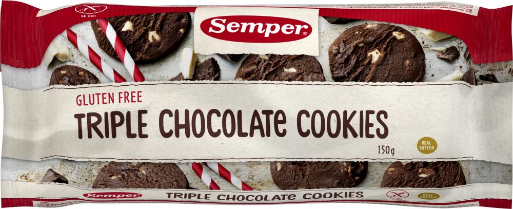 Semper Kolmen suklaan cookiet, 150g