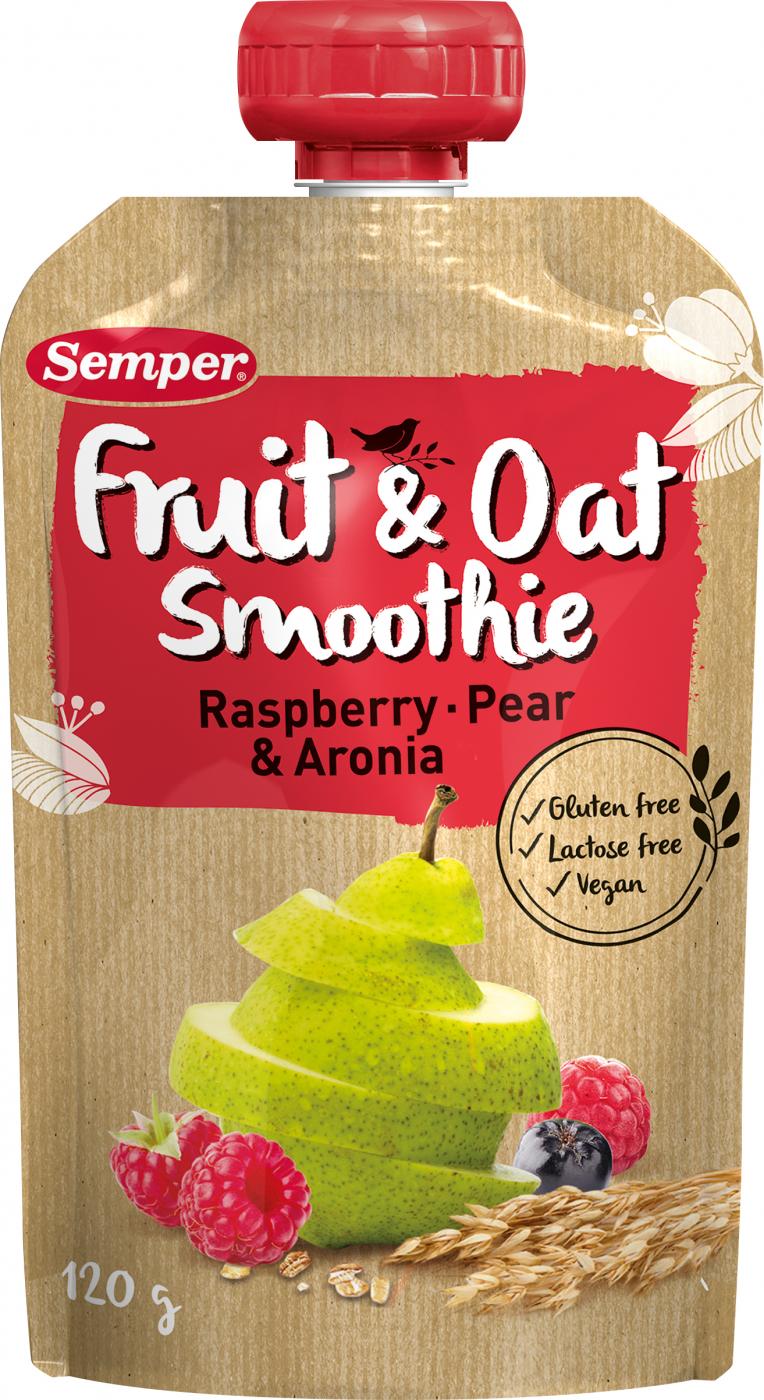 Semper Fruit &amp; Oat Smoothie Vadelma Päärynä Aronia