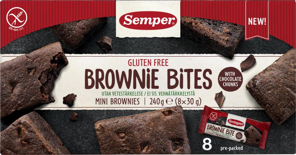 Semper Semper gluteeniton Mini Brownies, 8x30g