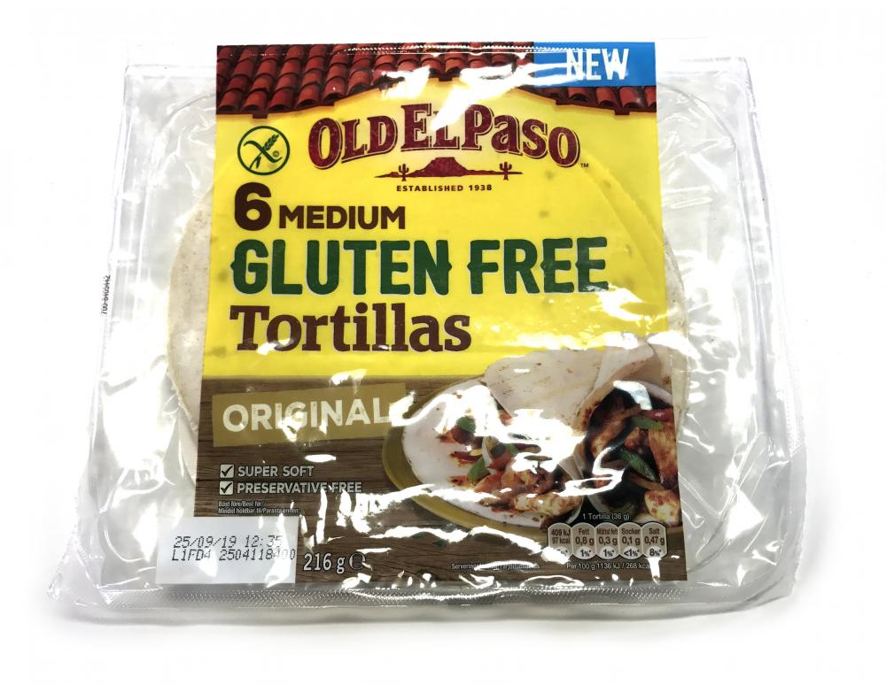 Old El Paso Gluteeniton tortilla 6 kpl / 216 g