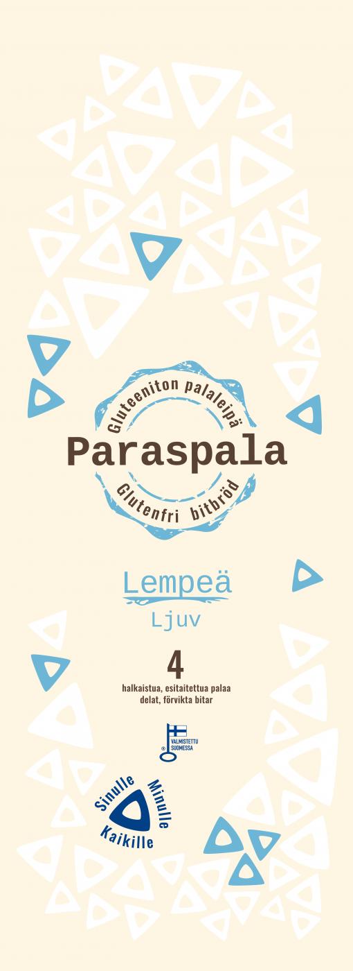 Lahest 2018 Oy Paraspala, Lempeä 240g. Gluteeniton palaleipä.