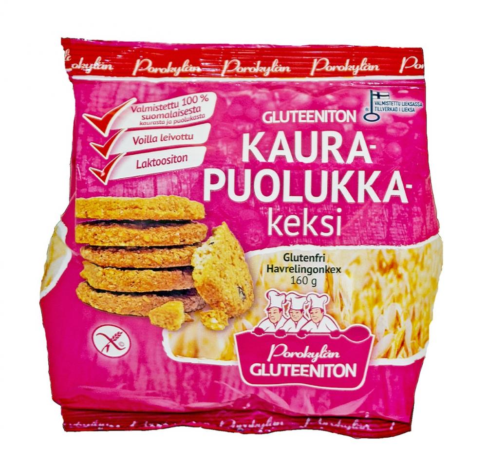 Porokylän Leipomo Oy Kaurapuolukkakeksi 160 g, gluteeniton