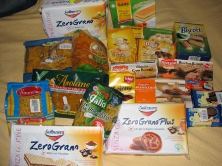 Gluten-free products from Rome, Italy.