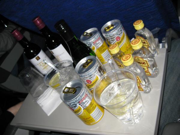 Hieman alkoholia British Airwaysin lennolla Lontoosta Miamiin.