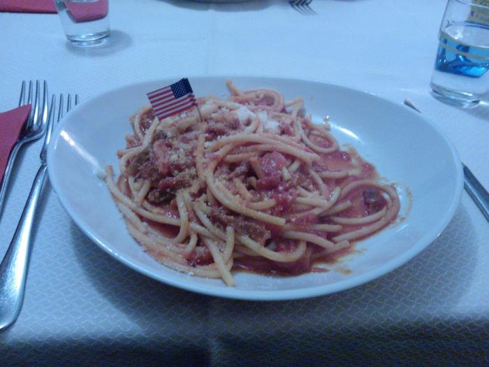 Spagettia liha-tomaattikastikkeessa @ La Soffitta Renovatio, Rooma