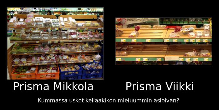 Prisma Mikkola vs. Prisma Viikki - Kummassa uskot keliaakikon mieluummin asioivan?