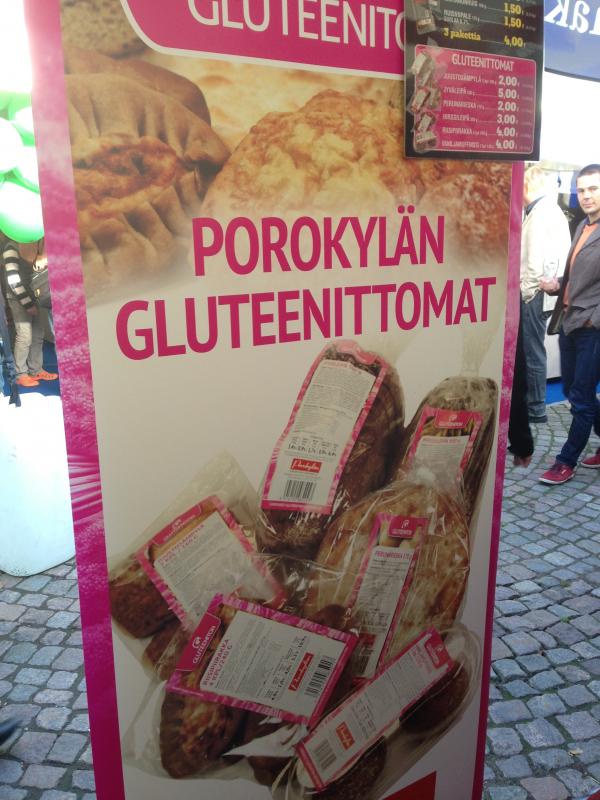 Porokyln gluteenittomien tuotteiden hinnasto.