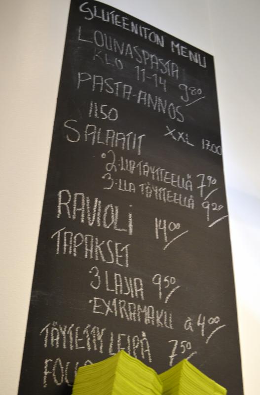 Kokonaan gluteeniton menu on harvinaista herkkua.