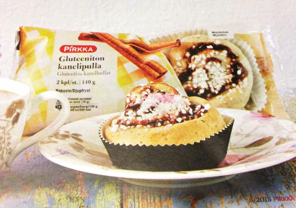 Pirkka Gluteeniton Kanelipulla valmistetaan Ruotsissa.