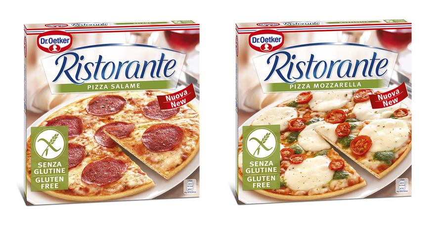 Dr. Oetkerin valikoimaan on ilmestynyt kaksi gluteenitonta pizzaa: salami ja mozzarella. Saas nhd milloin lytyvt kotimaan pakastealtaista. Kuva: Dr. Oetker.