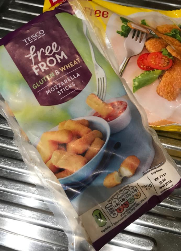 Gluteenittomia mozzarellatikkuja Olarin Prismasta. Kuva ja vinkki: Gluteeniton-FB-ryhm/Erika