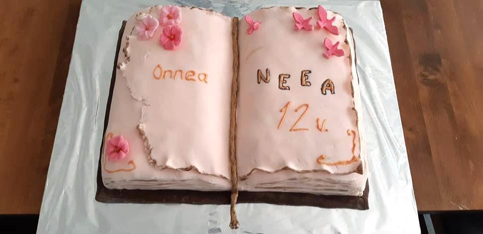 Upea gluteeniton syntympivkakku, jonka jakoi Gluteeniton-Facebook-ryhmn Pia.