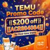 {{$200 off}} TEMU Promo Code [[ACR804084]] for First-time Users
