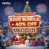 Temu Special $200 Bundle + 40% Off Coupon Code (ACR804084) for New &amp; Existing Users