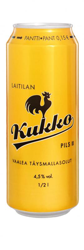 Laitilan Kukko Pils 4.5% 0.5L tlkki