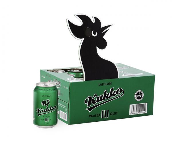 Laitilan Kukko Vaalea III Olut 4.7% 0.33L tlkki 12 kpl