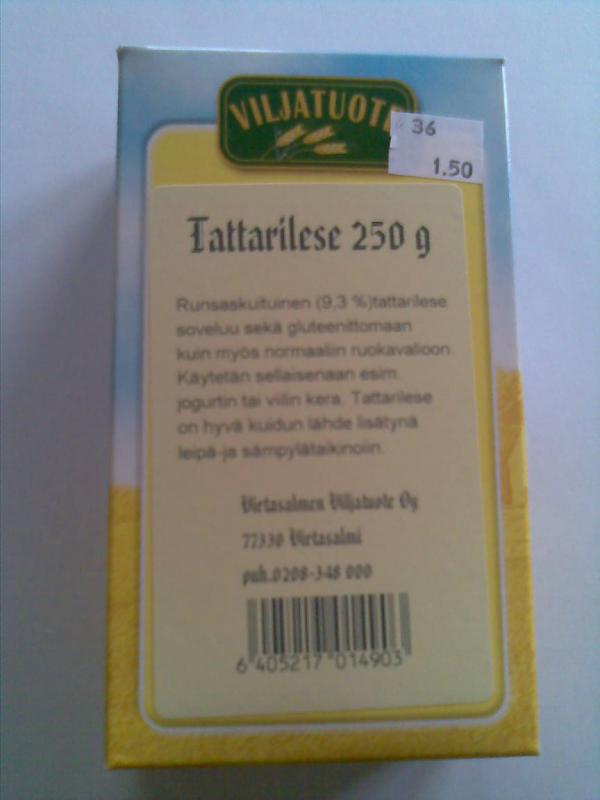 Virtasalmen Viljatuote Oy Tattarilese 250g