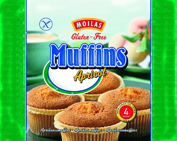 Oy Moilas GF Ltd Aprikoosimuffini 4kpl/220g pakaste