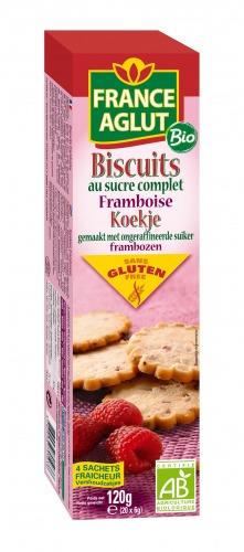Valpiform France Aglut Biscuits Framboise bio/ vadelmakeksit, 120 g
