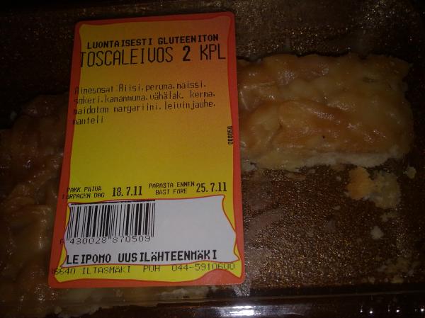Leipomo Uusilhteenmki Luontaisesti gluteeniton TOSCALEIVOS