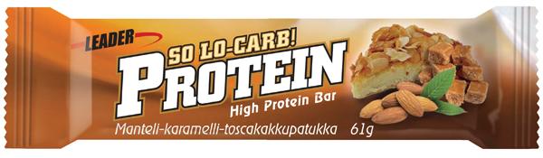Leader Foods Oy Protein So Lo-Carb! Toscakakun makuinen manteli-karamellipatukka, 61 g