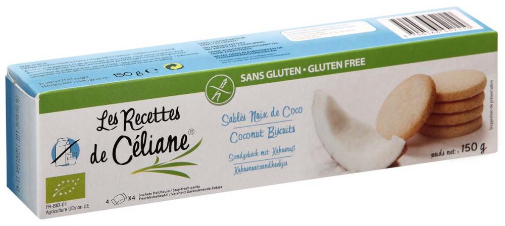 Les Recettes de Celiane Coconut biscuits keksi luomu 150 g