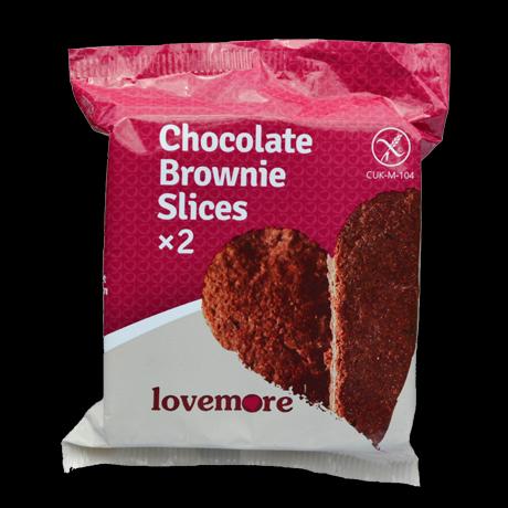 Welsh Hills Bakery Lovemore Chocolate Brownie Slices x2, 52 g