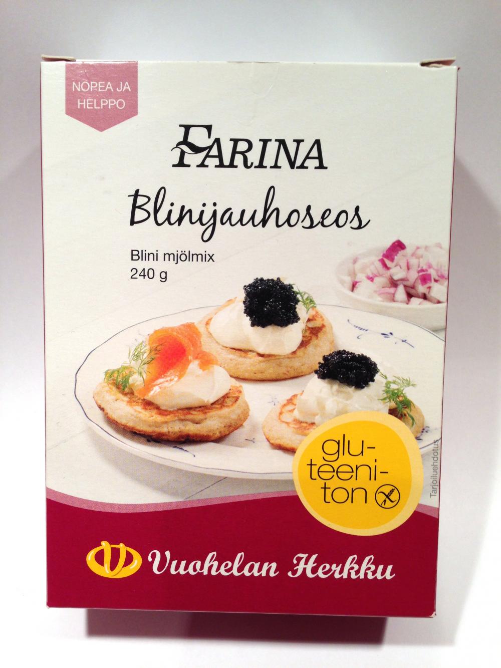 Vuohelan Herkku Oy Farina Blinijauhoseos 240 g