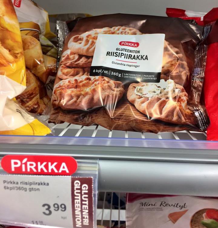 Ruokakesko Pirkka gluteeniton riisipiirakka 6 kpl/360 g