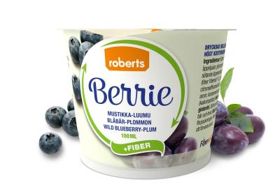 Roberts Oy Runsaskuituinen Berrie +Fiber mustikka-luumu 100 ml
