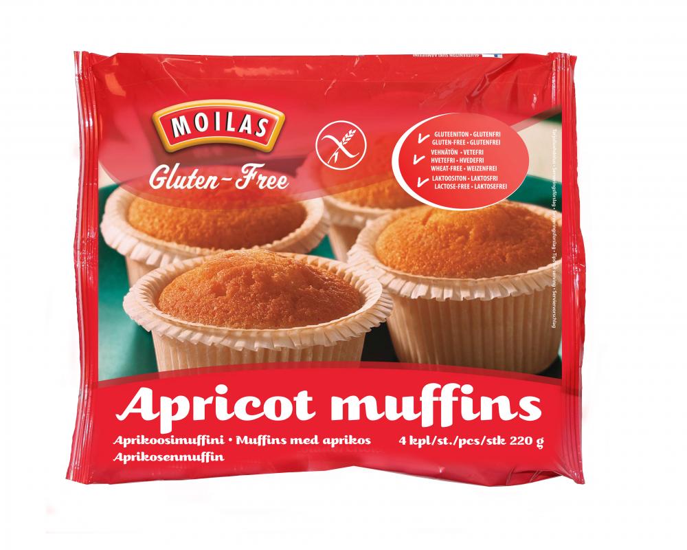 Moilas Gluten-Free Aprikoosimuffini, 220g