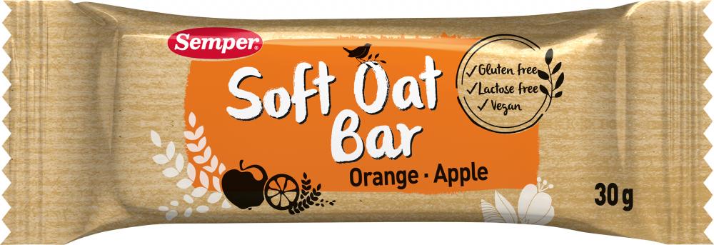 Semper Soft Oat Bar Appelsiini Omena