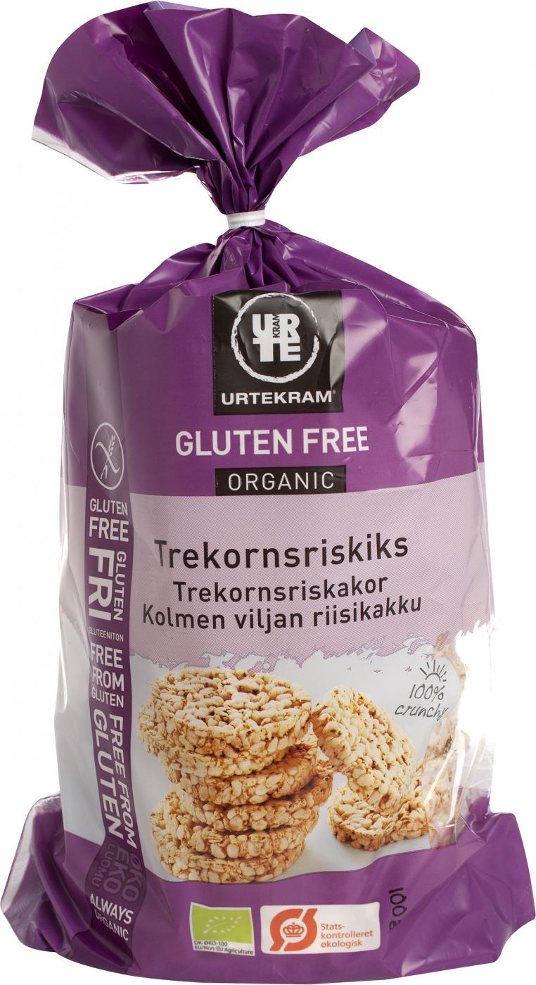 Urtekram Urtekram Kolmen viljan riisikakku, 100 g