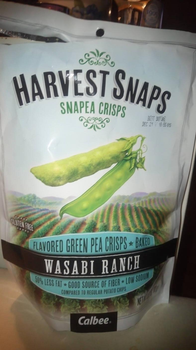 Calbee Harvest Snaps Snapea Crisps Wasabi Ranch Low Salt Gluten Free Baked Green Pea Crisps