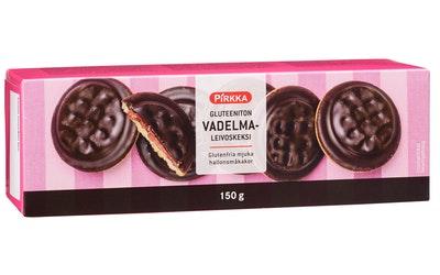 Pirkka gluteeniton vadelmaleivoskeksi 150g