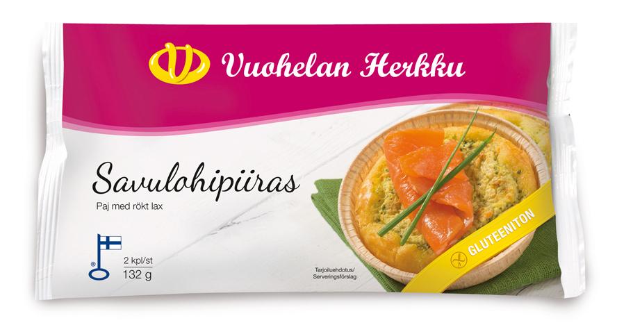 Vuohelan Herkku Oy Savulohipiiras, 2 kpl/132 g