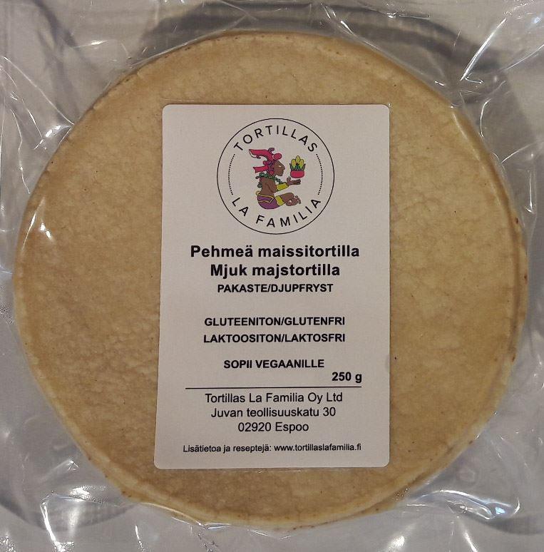 Tortillas La Familia Oy Ltd Pehme maissitortilla, 250 g