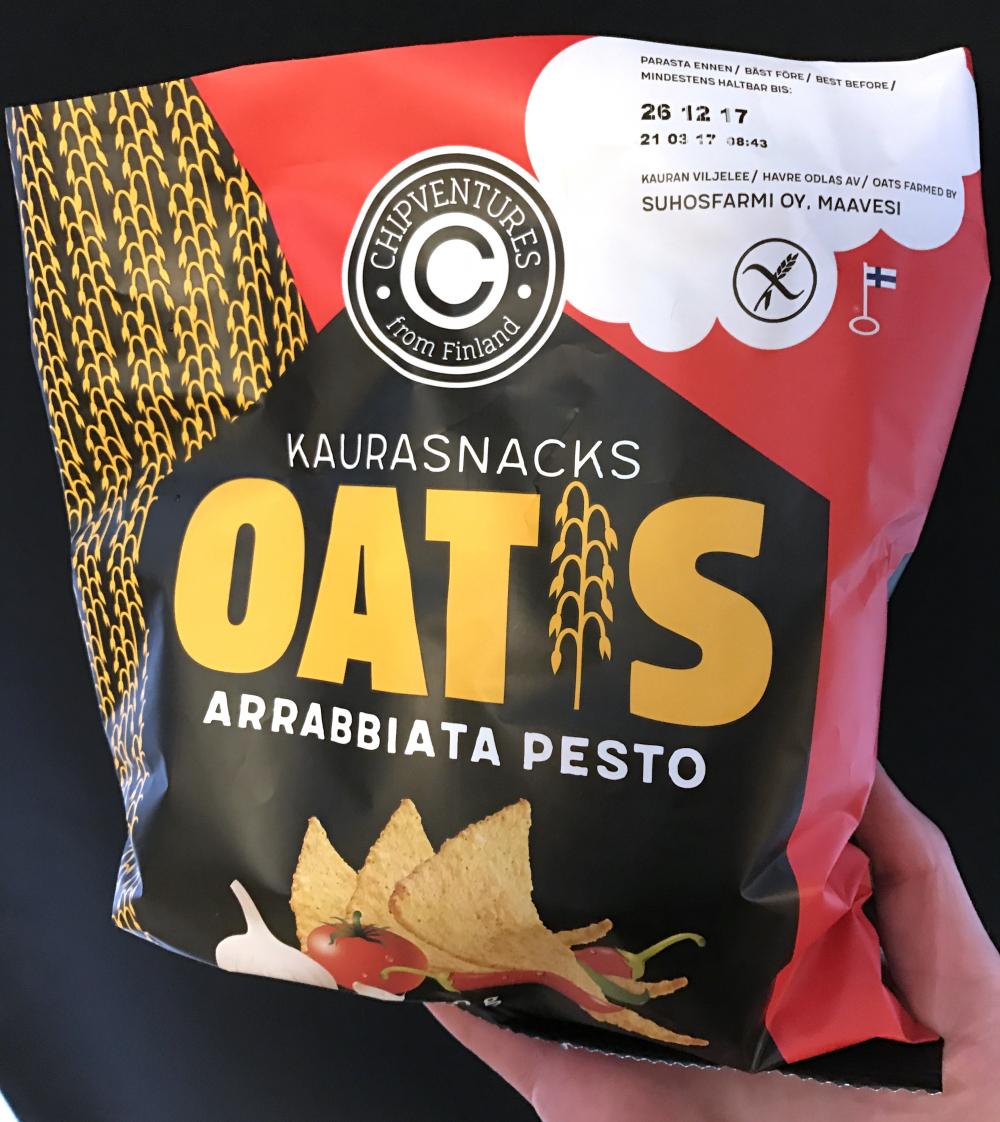Real Snacks Oatis Arrabbiata pesto kaurasnacks 150 g