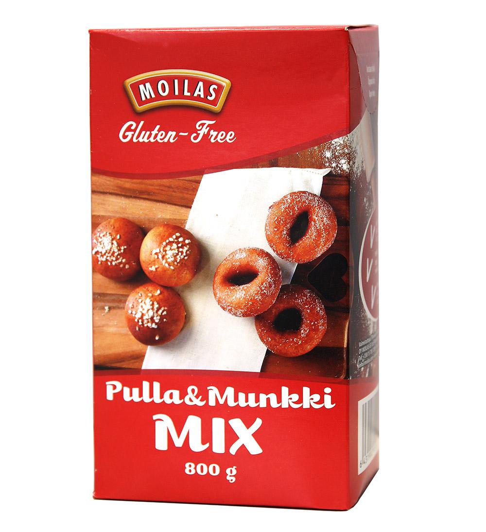 Moilas Gluten-Free Gluteeniton Pulla- ja munkkimix, 800 g
