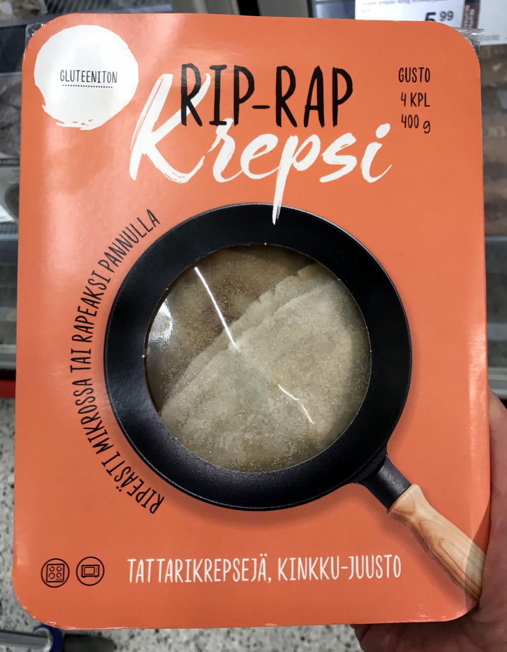 Rip-Rap Krepsi tattarikrepsej, kinkku-juusto 4 kpl/400 g