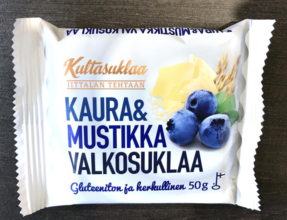 Kultasuklaa Kaura-mustikka valkosuklaa 50g
