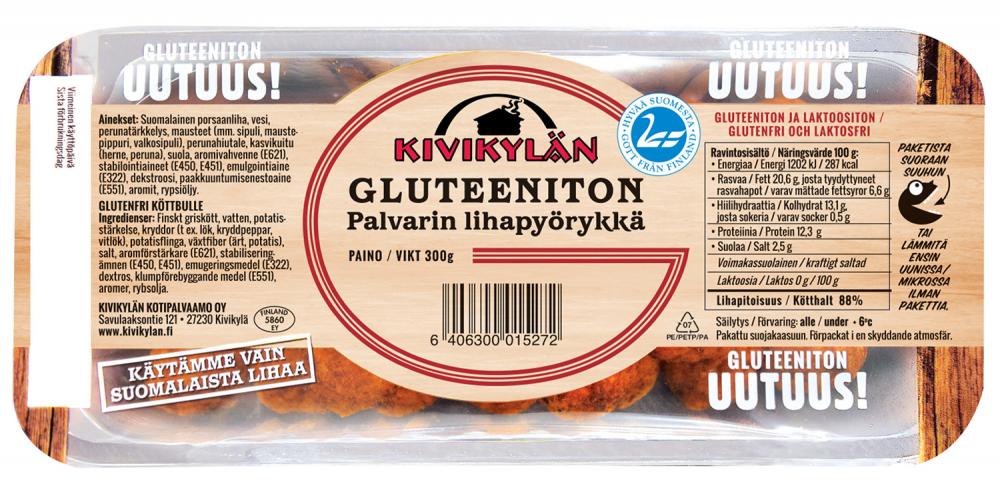 Kivikyln Gluteeniton Palvarin lihapyrykk 300 g