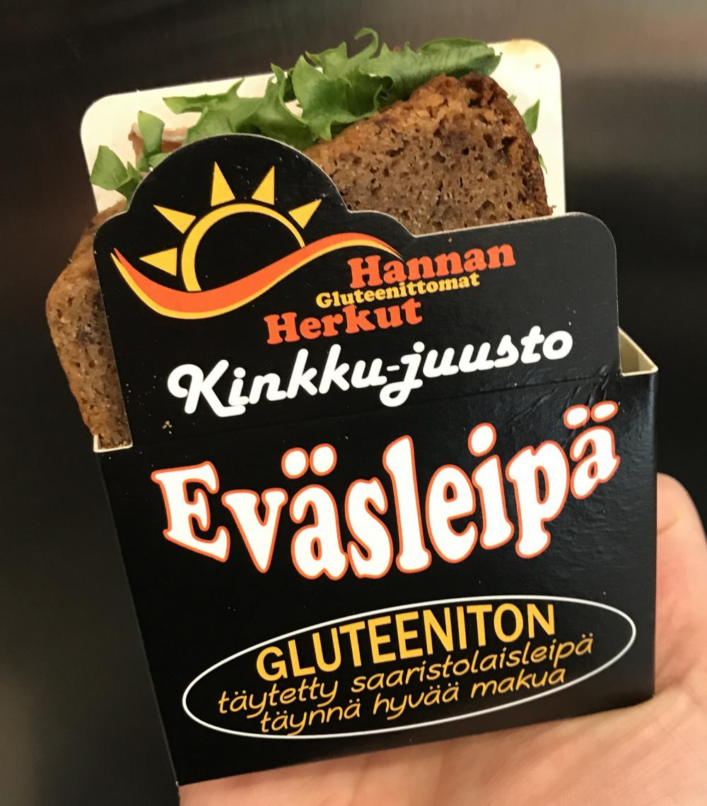 Hannan Gluteenittomat Herkut Kinkku-juusto eväsleipä 130 g 