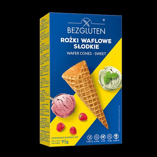 Bezgluten Bezgluten D954 Gluten Free Wafer Cones- Sweet 85 G