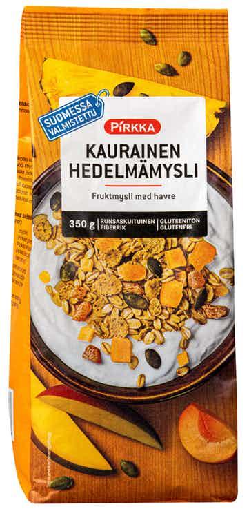 Pirkka Gluteeniton Kaurainen Hedelmmysli 350g