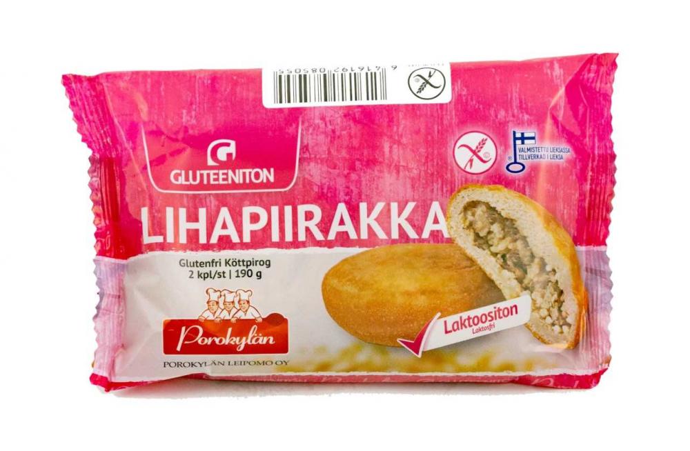 Porokyln Leipomo Oy Lihapiirakka 2 kpl/190 g, gluteeniton